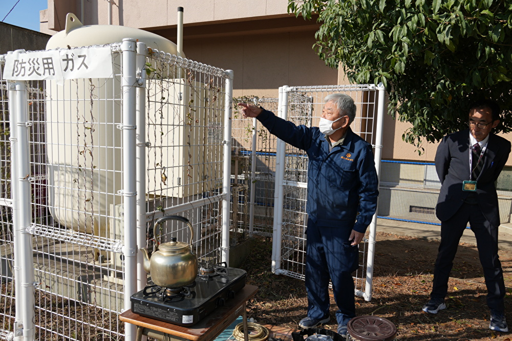 ＬＰガス設備や安定供給体制の説明